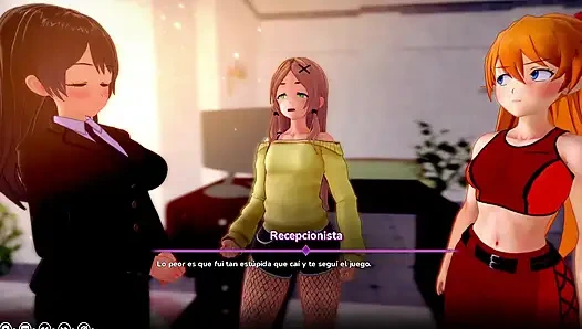 Моя хентай-фантазия - сделка с Asuka от Evangelion, чтобы трахнуть ее розовую киску