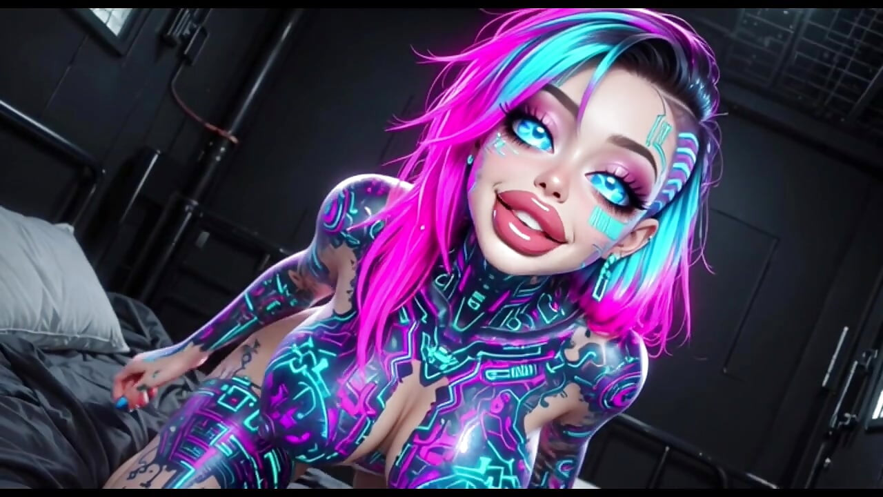 Linda charla sexy y tetas, Animación Ai