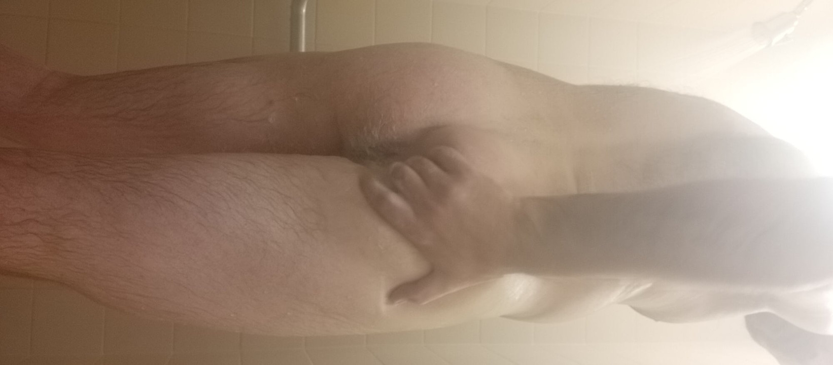 Soapy jerk and cum squirt. Shower fun cums to a dripping end