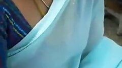 Tamil housewife gomathi showing her hot boobs with audio