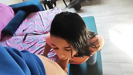 Cleaner Sucking Penis