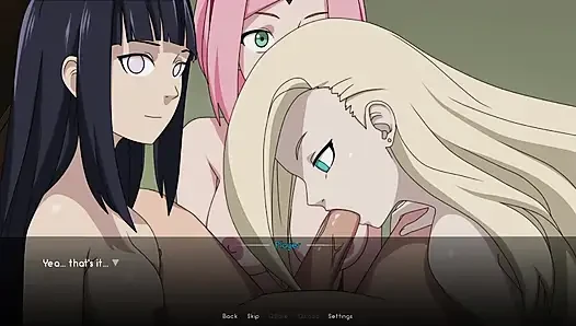Naruto rüya takımını raya sokuyor - Hinata'nın yumuşak göğüsleri, Ino'nun sıkı vücudu ve sakura'nın tavrı