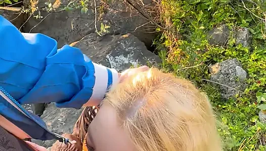 Young Sexy Russian Teen Gives Beach Blowjob Then Takes Hard Anal & Swallows Full Cum Load