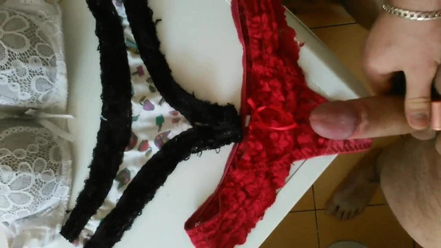 Masturbate and cumshot on not my sister panties