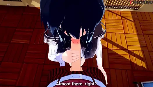 Akeno gives me a blowjob in a public library - DXD NTR Madness Series