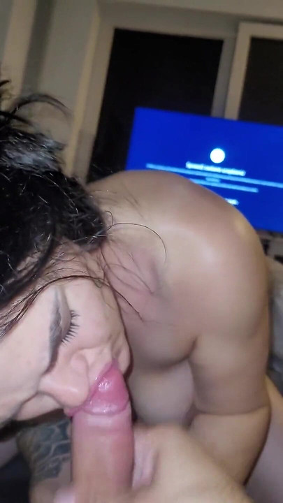 Amateur Black Head Girl Making Blowjob for Daddy Deep Thoart Facefuck