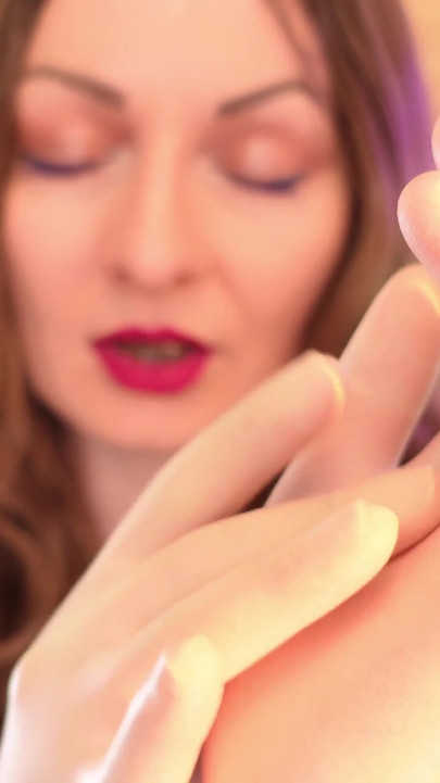 Thrilling moment from "JOI jerk off instructions, wearing surgical gloves & latex, very slow, with snaps. Arya Grander,"