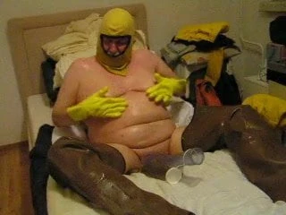the fat stinking piss-pervert in stinky rubber waders