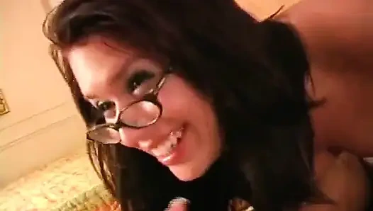 Suck on It Baby: Eva in Glasses Blowjob