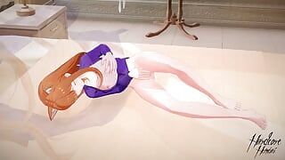 Holo - Sensual, moaning masturbation - 3D Hentai