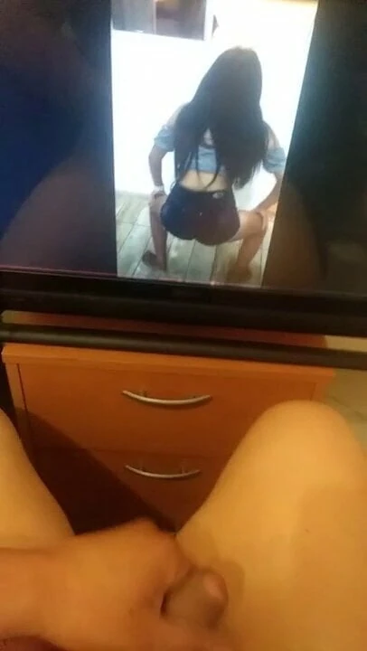 Looking videos from beautiful latina while jerking my cock