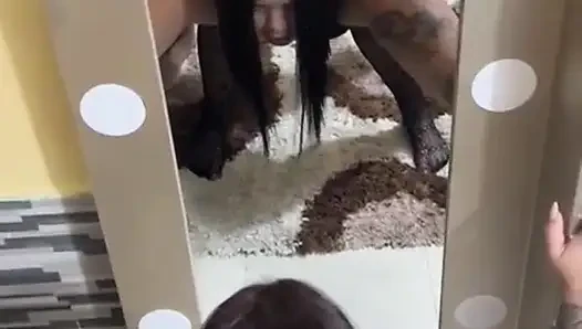 Cheating wife!! She has rough sex with the neighbor while her husband is at the grocery store