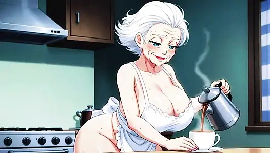 Ai Matures in Kitchens with Big Tits