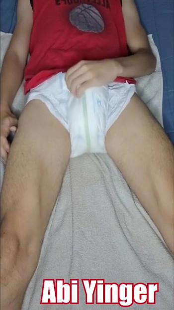 Must-share moment from "Cute ABDL Diaper Boy Jerks Off In His Diaper"
