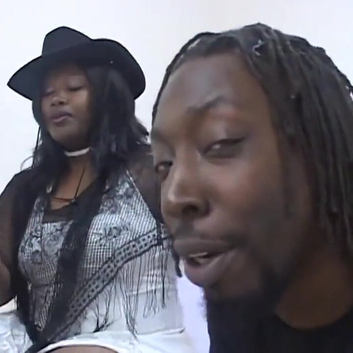 Big black chubby fucking in the bedroom...cum on ass