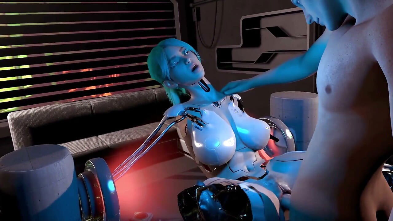 Die Muschi Eines Halb Zusammengesetzten Sexroboter-mädchens Testen