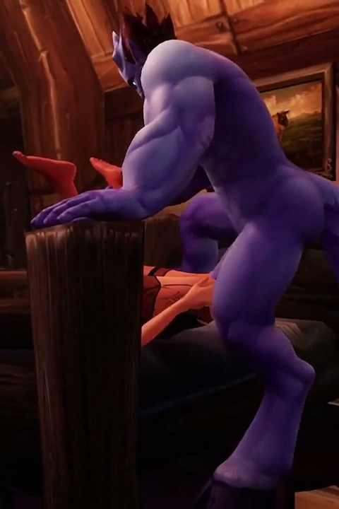 Sexy Elf Gets Big Blue Dick - Warcraft Parody