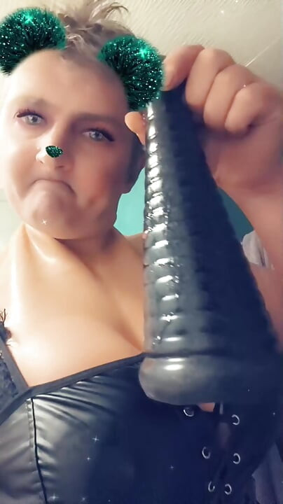 Stuffing my ass and playing with my clit
