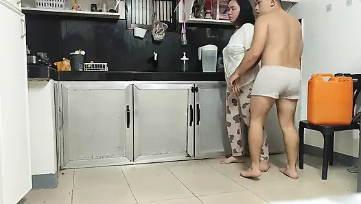 SNEAK FUCK AT THE KITCHEN BEFORE GOING TO SLEEP