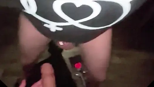 Femdom Wife Spanks Sissy Husband Balls