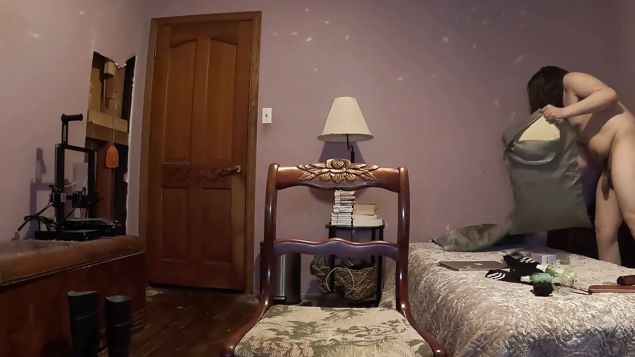 Stroking my uncut dick