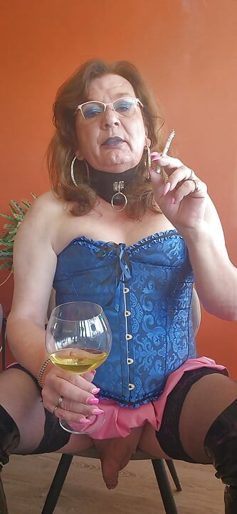 Enjoying a warm drink and a cigarette