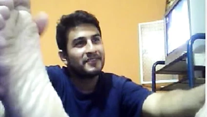 Düz adamlar ayak üzerinde webcam #137