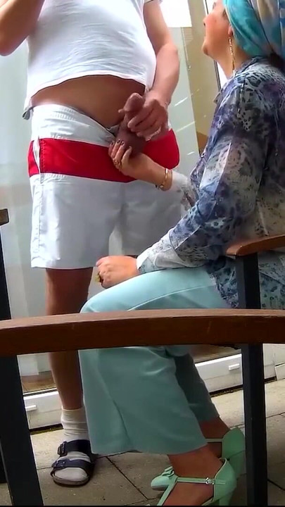 Muslim milf  gives me a handjob and a blowjob, and swallows my cum. | Clip 2