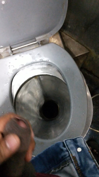 Mastrubation In Train Toilet.