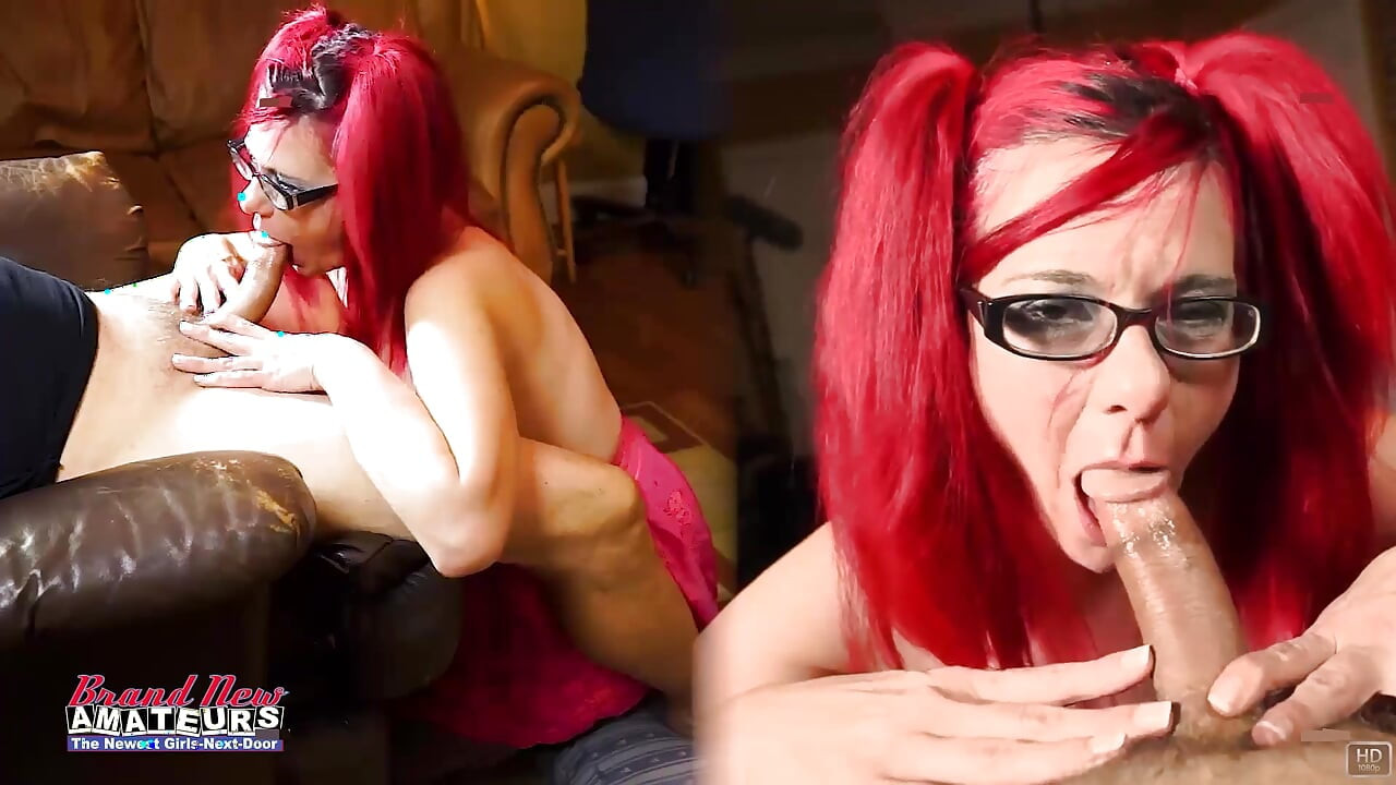 Lily B Tattooed Ginger Eager Rimjob Messy BJ Thirsty Finish Now!