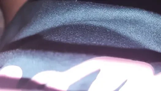 Teen fingers wet pussy in the middle of the night