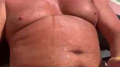 Stocky daddy cum and eat it