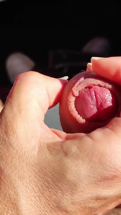 Captivating moment from "Dick flash - A girl caught me jerking off in the car and help me cumshot - MissCreamy"
