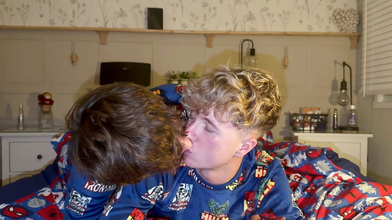 Twink Couple Fuck in Bed, Then Solo Cumshots