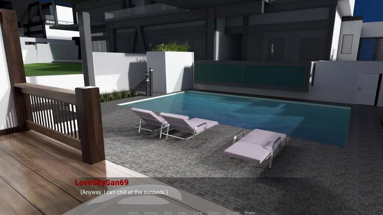 Lontano da casa parte 19 bella rossa in piscina di Loveskysan69