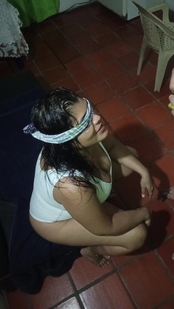 Stunning moment from "I play riddles with my stepmom and she sucks it until her face is full of cum"