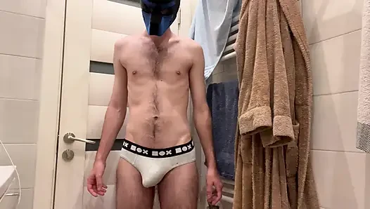 Pup locking his dick