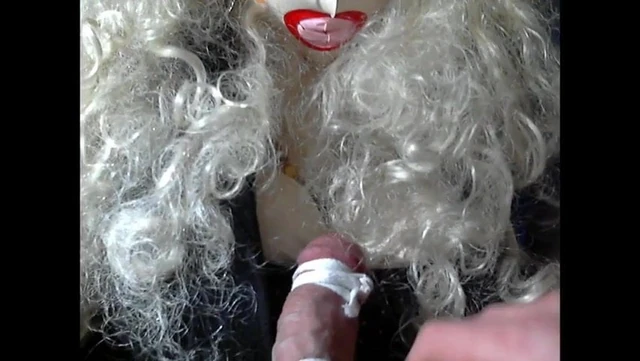Just a Little teasing of my doll with bound cock and balls