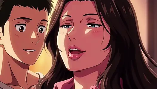 Stepmother teach inexperienced stepson how to fuck