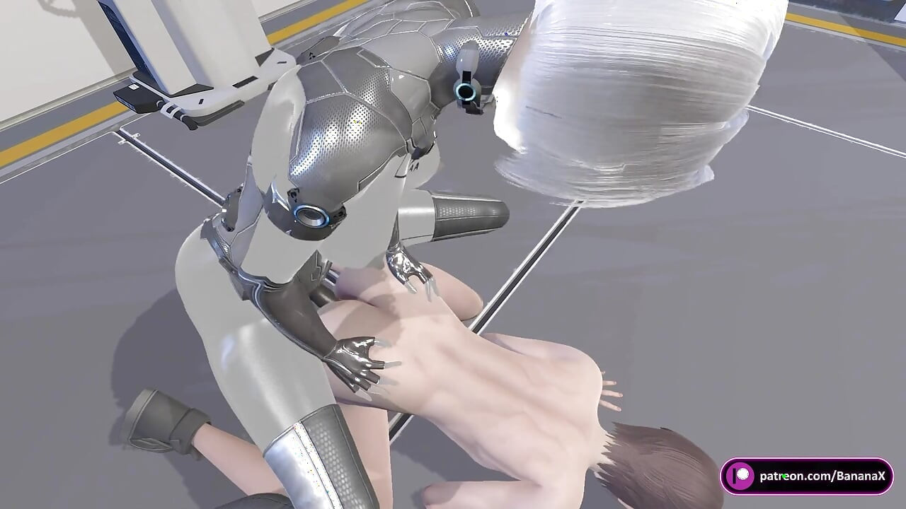 Cyber Futa baise brutalement un femboy puis utilise un long vibromasseur sur lui