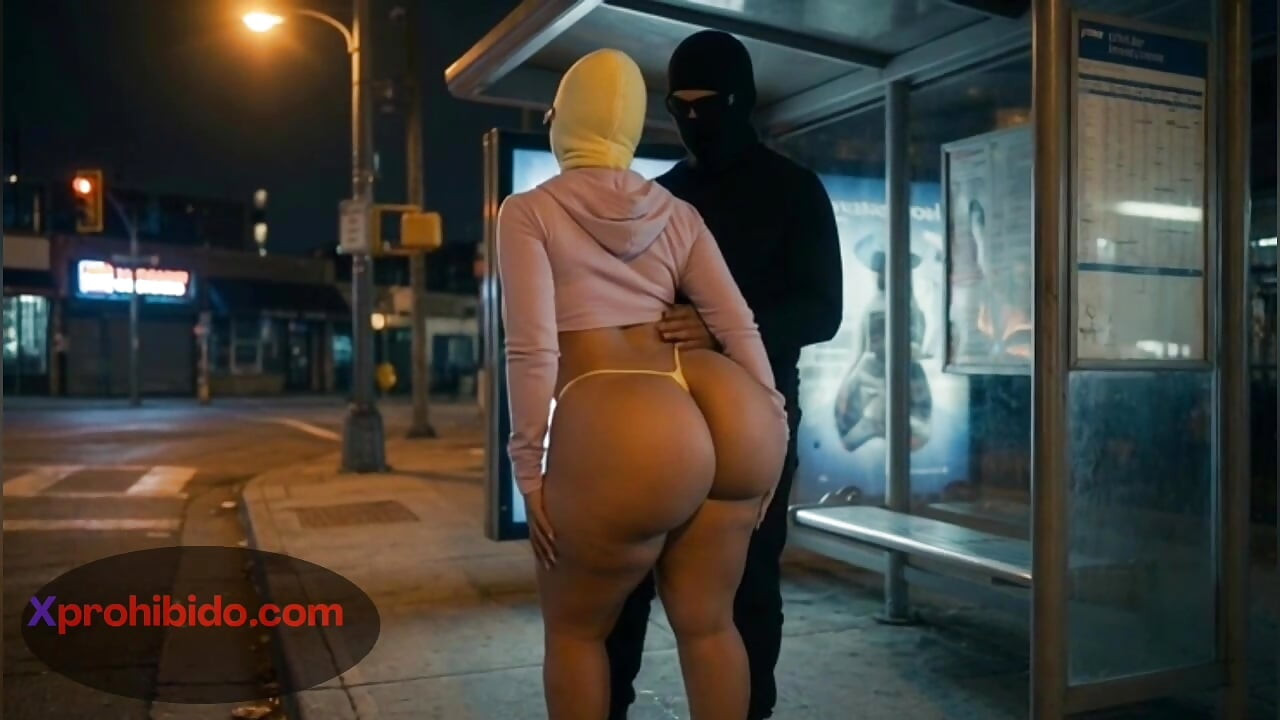 Big Ass Girlfriend Dancing Provocatively at Bus Stop