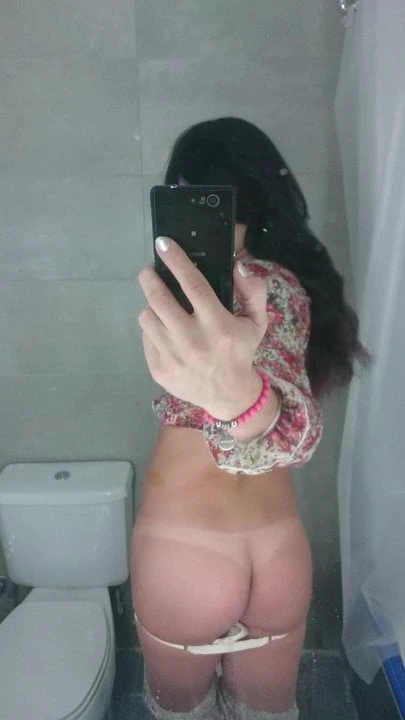 Sexy bikini sun tan on my cheeks