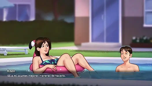 stepsister against stepmom fucking tenant all day in the house PART 2 - summertime saga