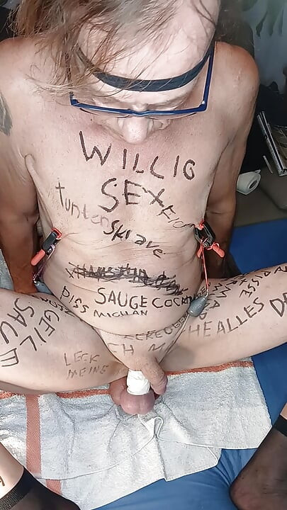 With lettering