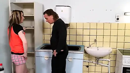 Beautiful Housewife Gets Fucked Hard by Her Husband in the Kitchen