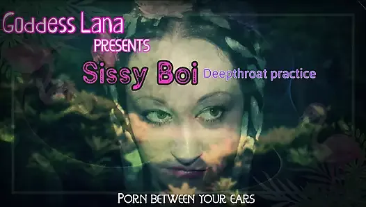 AUDIO ONLY - Sissy boi deep throat practice
