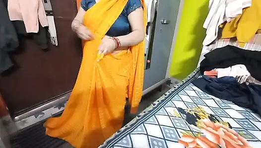 Very Beautiful Bhabhi in Yellow Saree