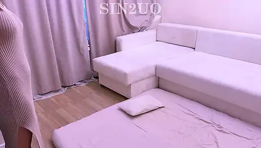 Part 1. I fucked her deep in her mouth and roughly anal in a doggy pose and finished on her socks.