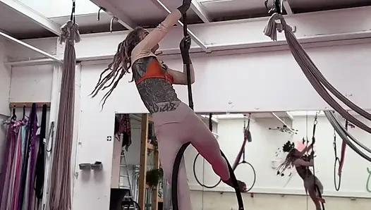 Do you like my dance on the aerial hoop for you ?