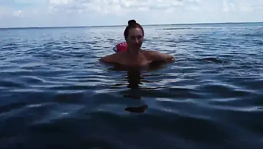 Swimming in Volga-river